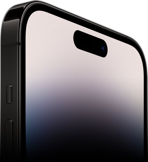 Side view of iPhone 14 Pro showcasing the Ceramic Shield front.